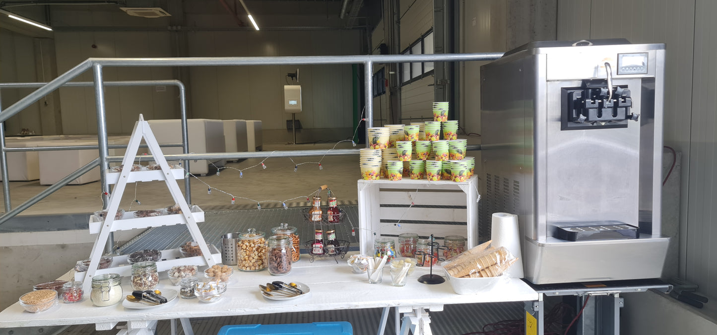 Frozenjogurt- oder Softeis-Bar Komplettpaket 180 Personen MIETEN