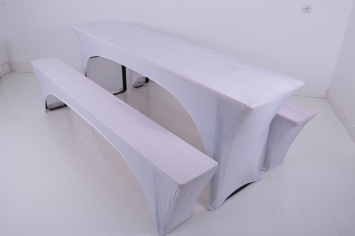 Hussen f. Bierzeltgarnitur (Weiß) 2. Wahl, Gereinigt** MIETEN