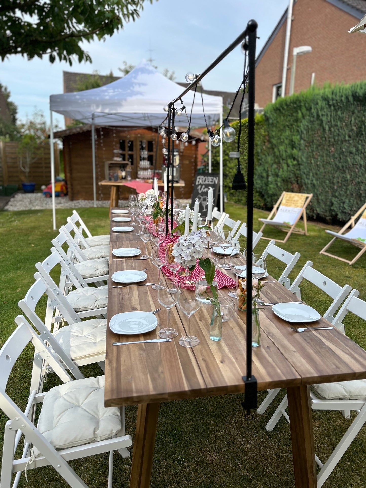 Esstisch Massivholz 180cm (6/8 Personen) MIETEN Tisch Rustikal Hochzeit