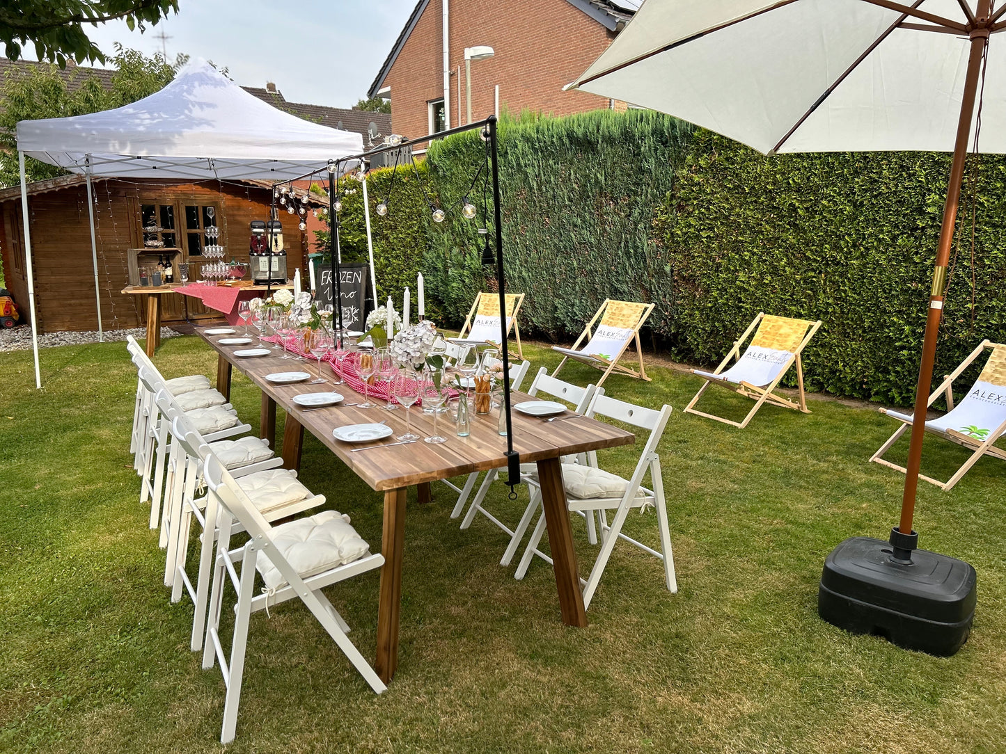 Esstisch Massivholz 180cm (6/8 Personen) MIETEN Tisch Rustikal Hochzeit