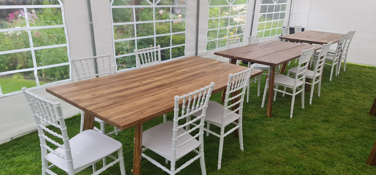 Esstisch Massivholz 180cm (6/8 Personen) MIETEN Tisch Rustikal Hochzeit