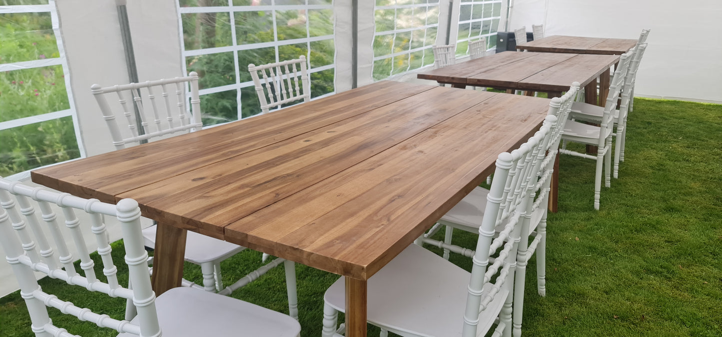 Esstisch Massivholz 180cm (6/8 Personen) MIETEN Tisch Rustikal Hochzeit