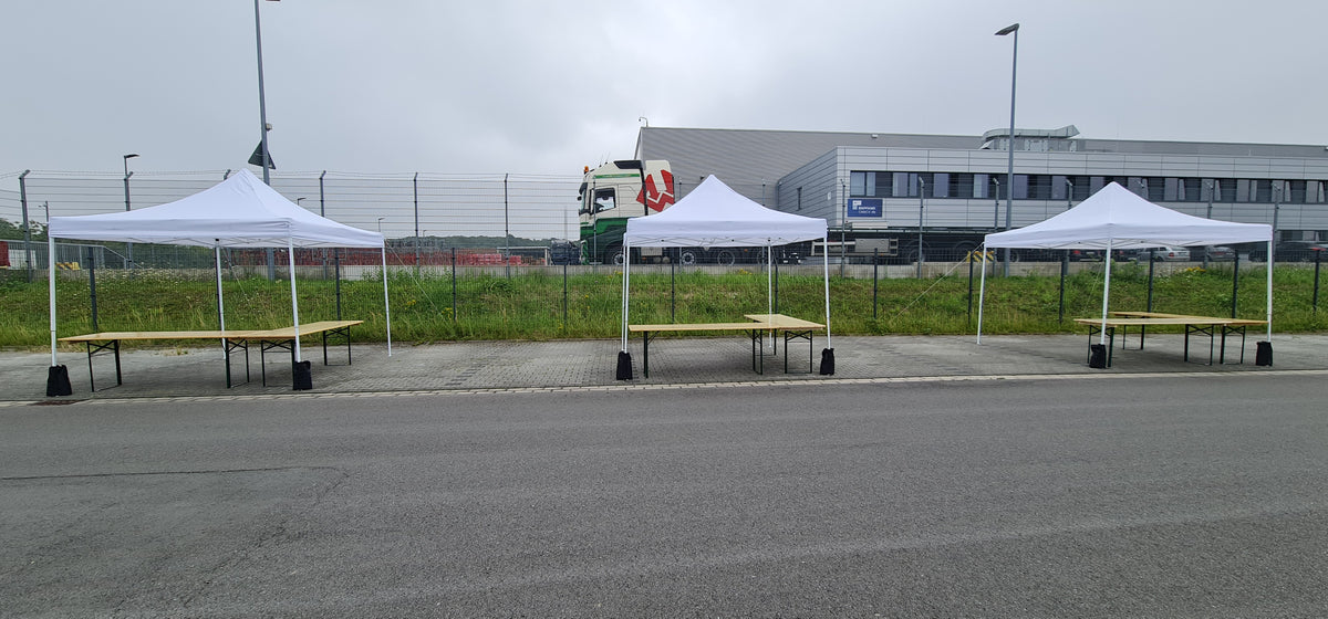 Faltpavillon 3m x 3m MIETEN Festzelt Partyzelt Pavillon Zelt