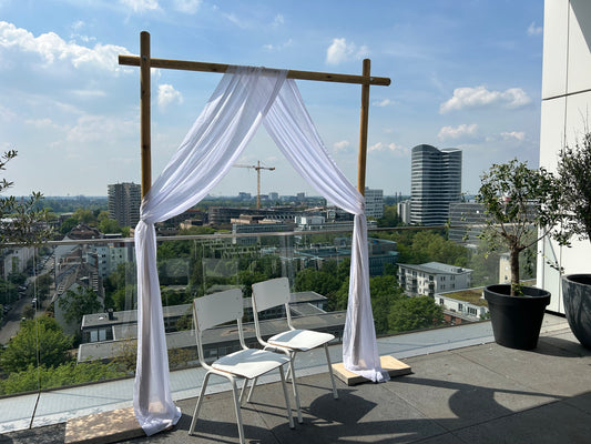 Bild von Traubogen Viereckig, Holz MIETEN Hochzeit Trauung