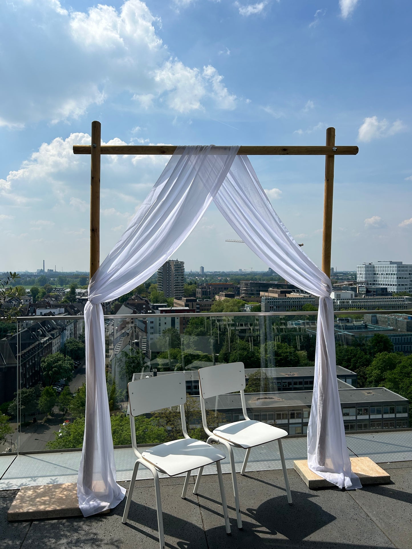 Traubogen Viereckig, Holz MIETEN Hochzeit Trauung