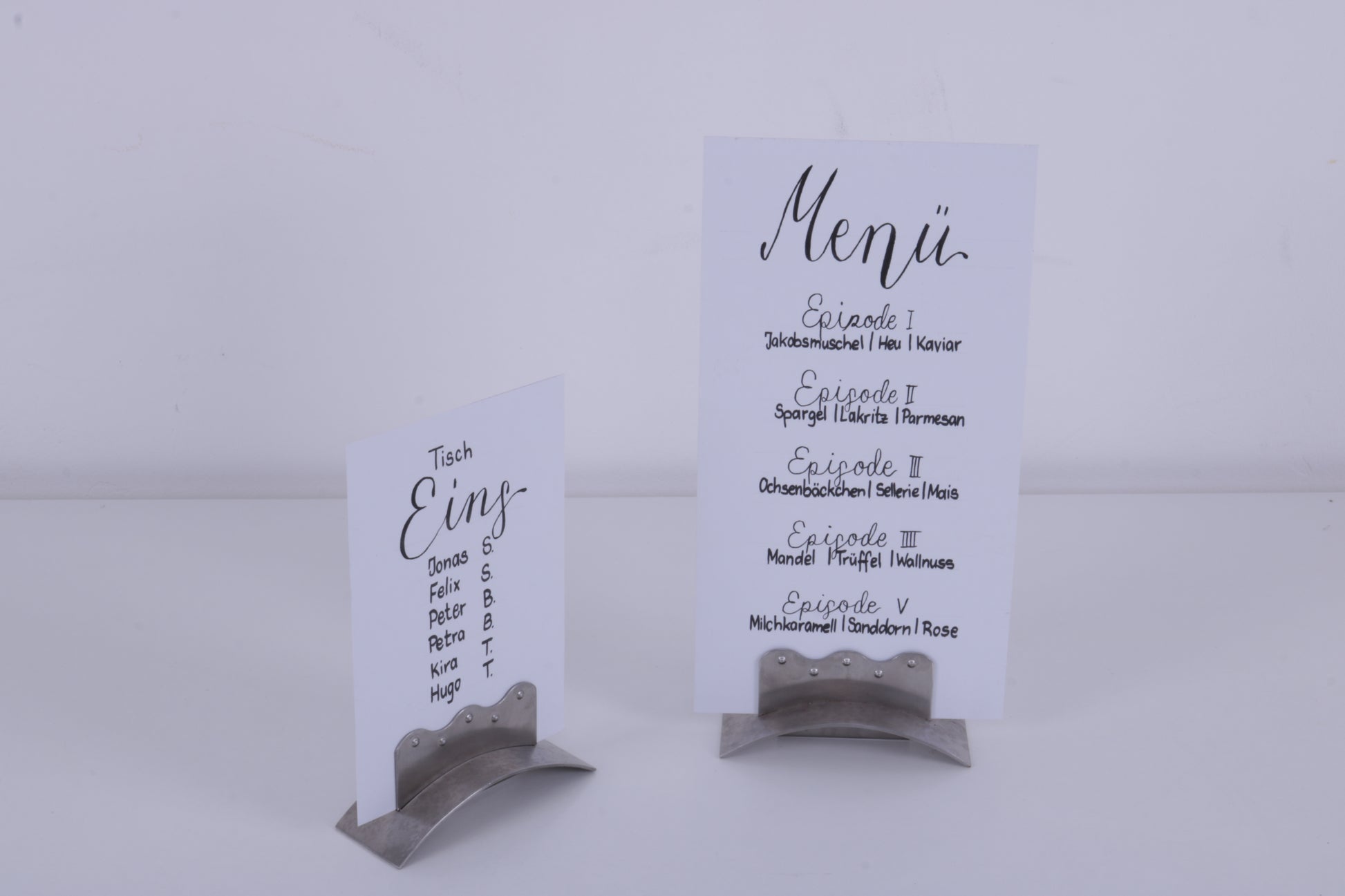 Bild von Ständer Tischkarten, Edelstahl MIETEN 