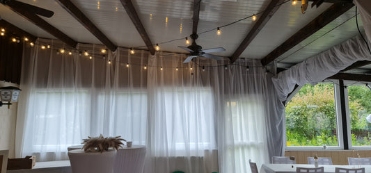 Bild von Wandvorhang / Vorhang / Raumteiler Weiß 3m x 3m MIETEN 