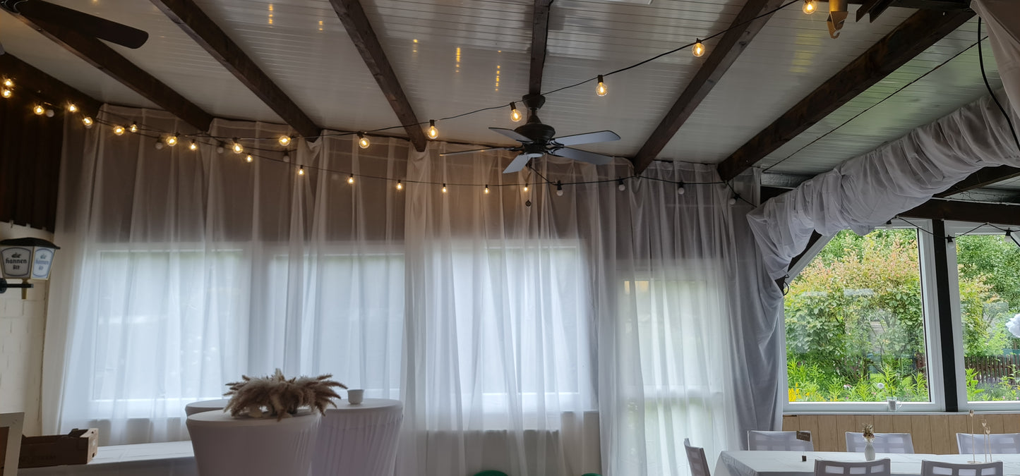 Bild von Wandvorhang / Vorhang / Raumteiler Weiß 3m x 3m MIETEN 