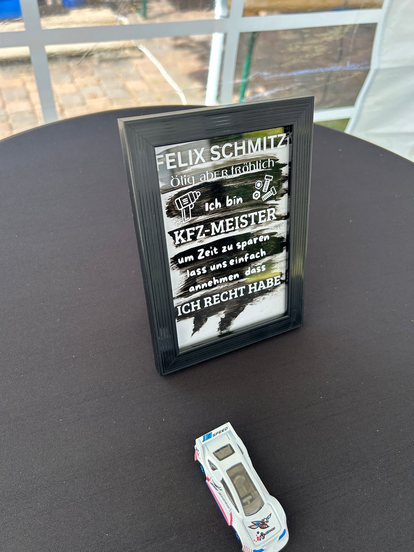 Individuelles Acrylschild Klein (Wunschtext+Farbe) MIETEN