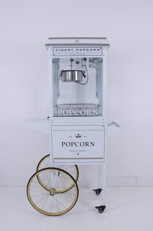 Bild von Popcornmaschine mit Wagen (Schwarz / Weiß) MIETEN Popcorn Hochzeit