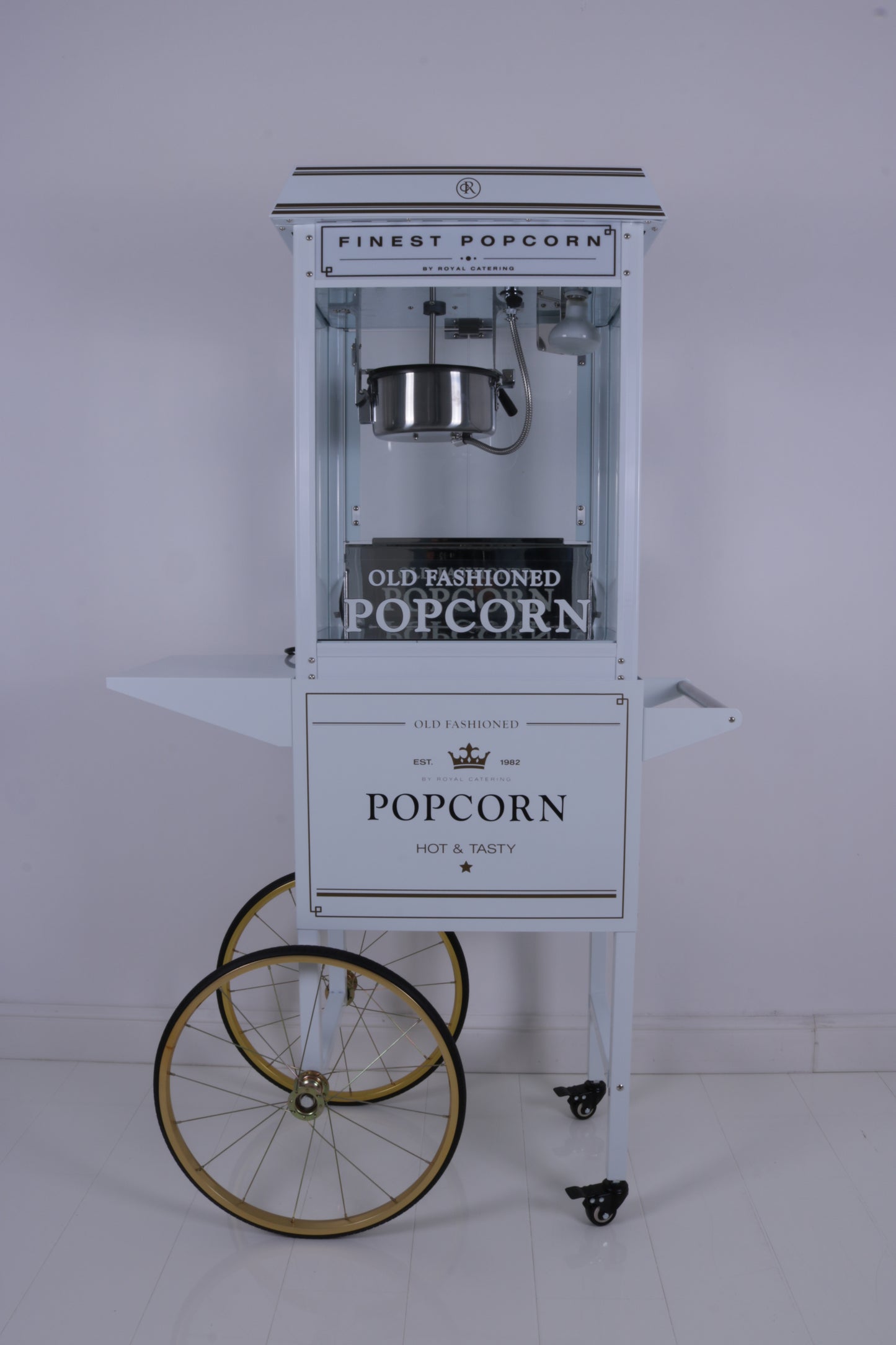 Popcornmaschine mit Wagen (Schwarz / Weiß) MIETEN Popcorn Hochzeit