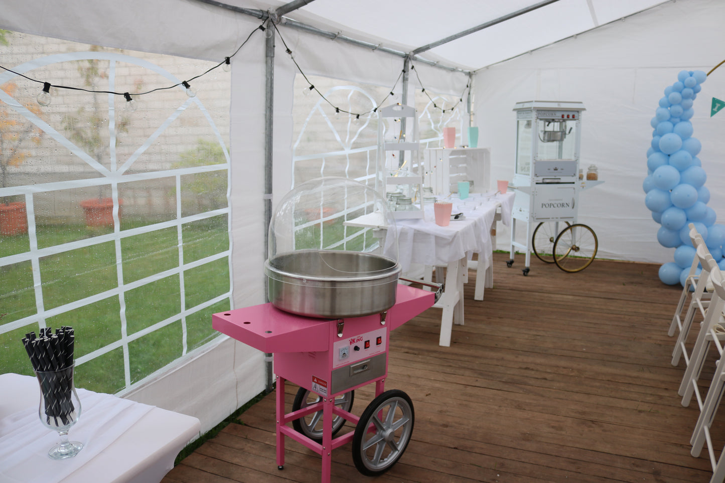 Zuckerwattenmaschine mit Wagen MIETEN