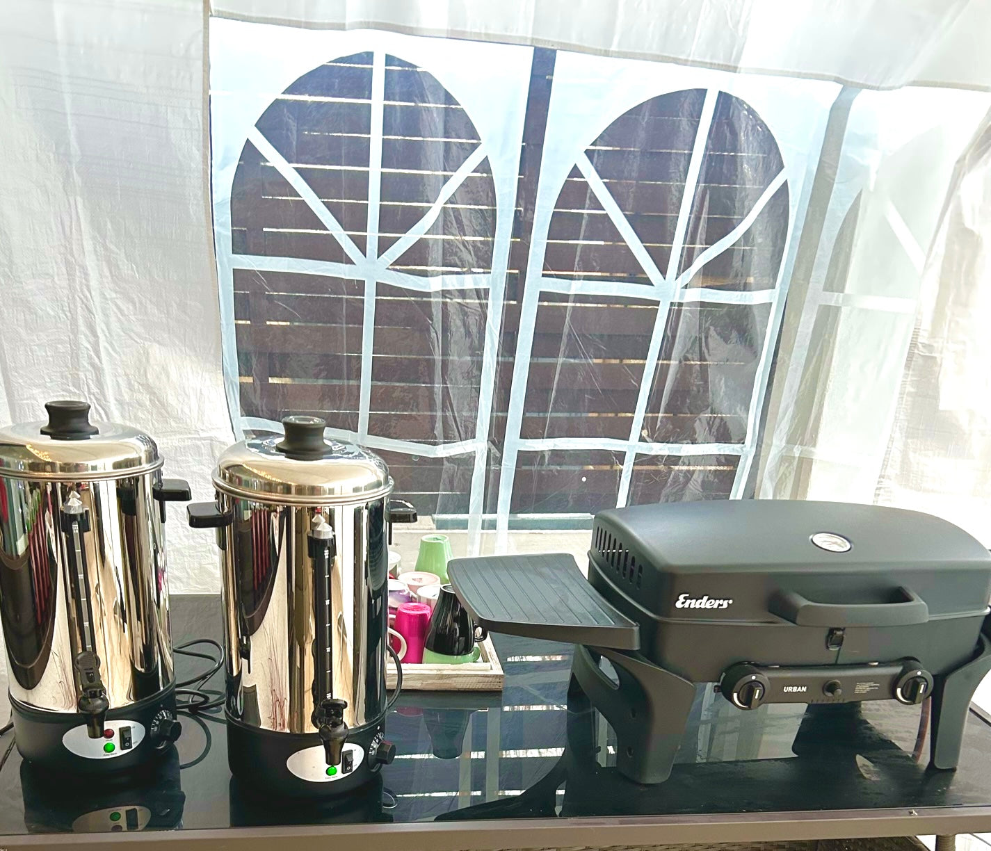 Gasgrill (nur mit Grillschalen verwendbar) MIETEN BBQ Grillparty grillen