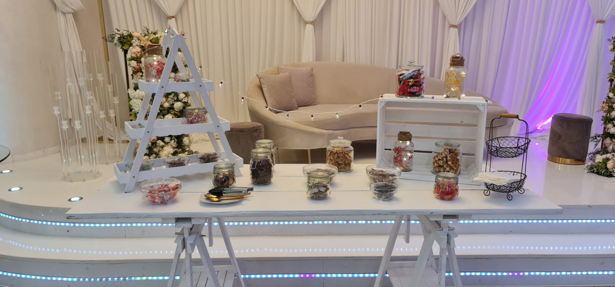 Bestückung Candybar nach Wunsch + Dekoration (Preis "ab") MIETEN