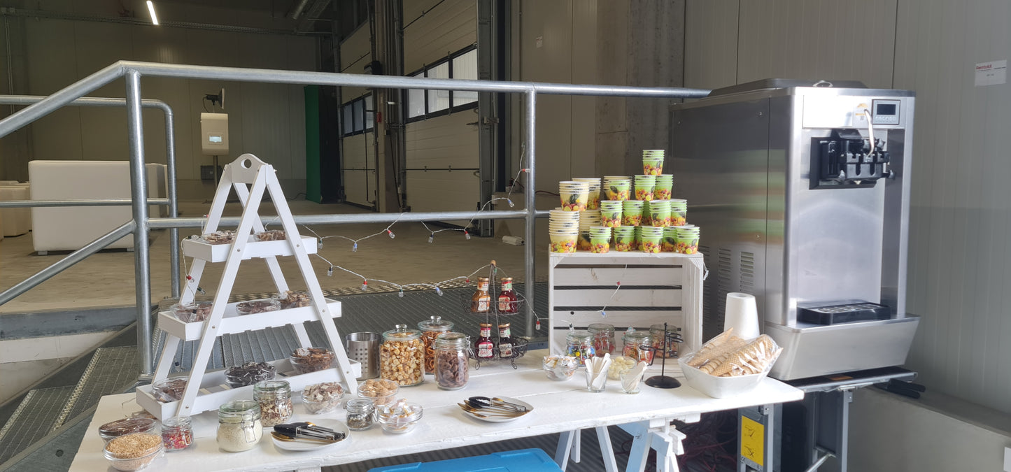 Frozenjogurt- oder Softeis-Bar Komplettpaket 180 Personen MIETEN