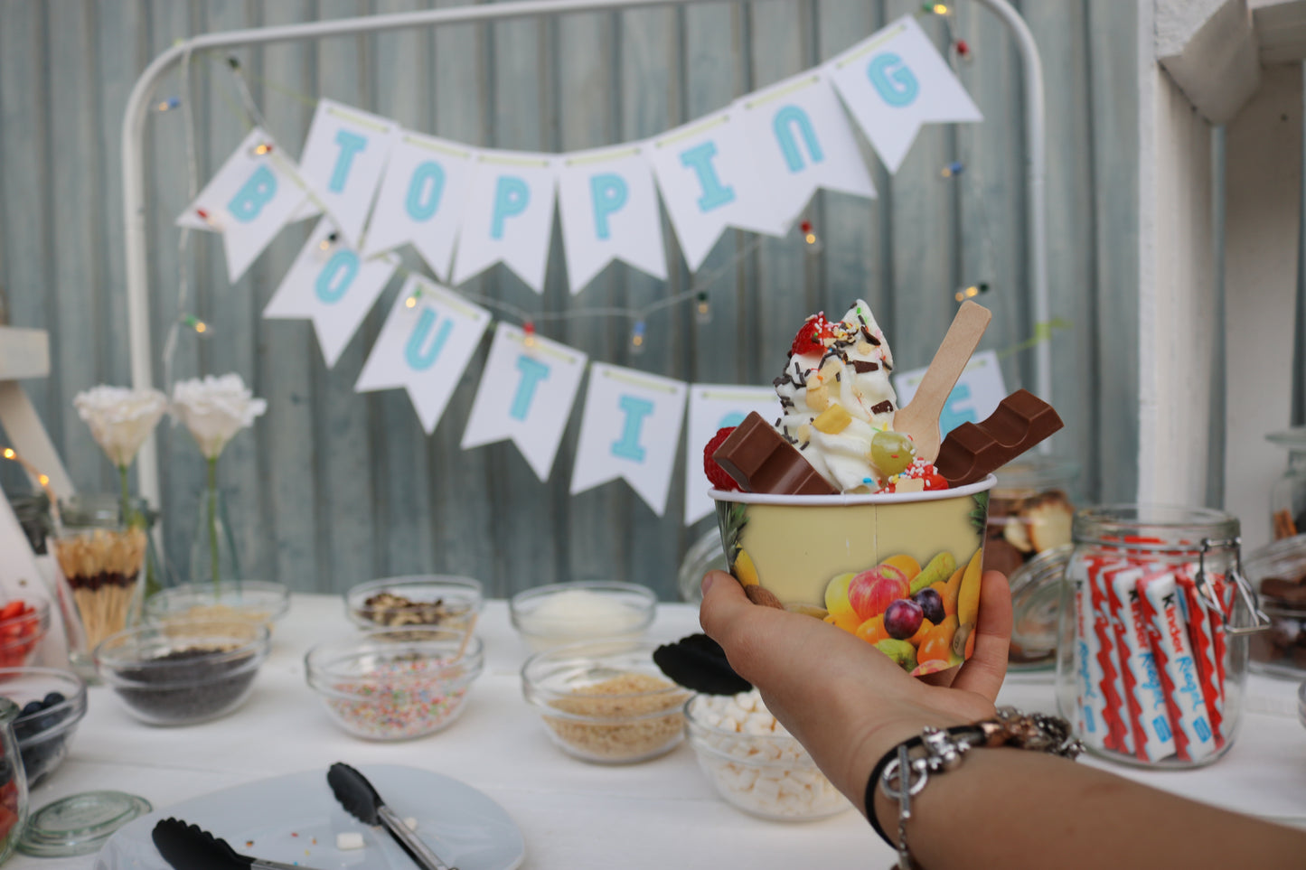 Frozenjogurt- oder Softeis-Bar Komplettpaket 180 Personen MIETEN