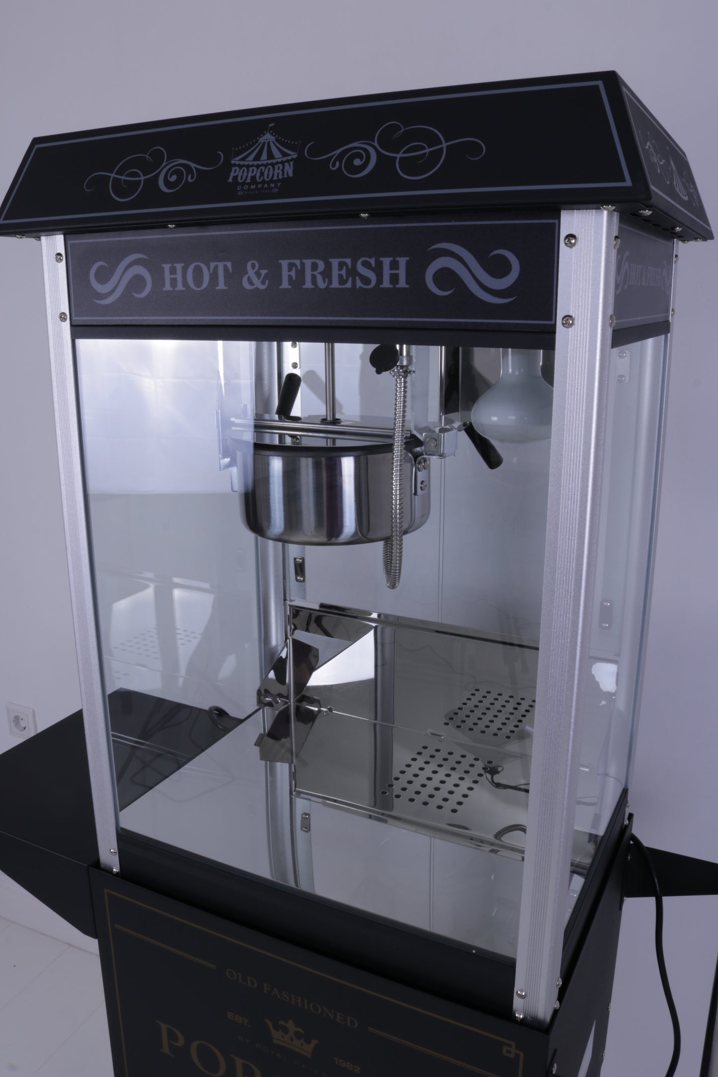 Popcornmaschine mit Wagen Schwarz MIETEN Popcorn Hochzeit