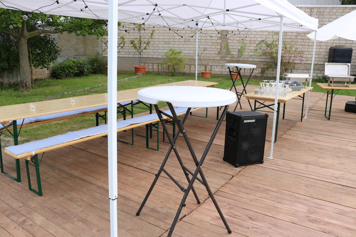 Stehtisch 75cm Ø klappbar MIETEN Stehtische