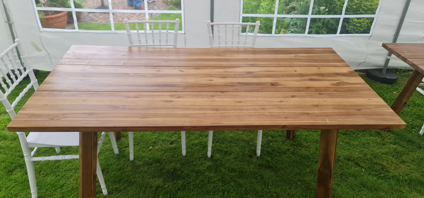 Esstisch Massivholz 180cm x 90xm (6/8 Personen) MIETEN Tisch Rustikal Hochzeit