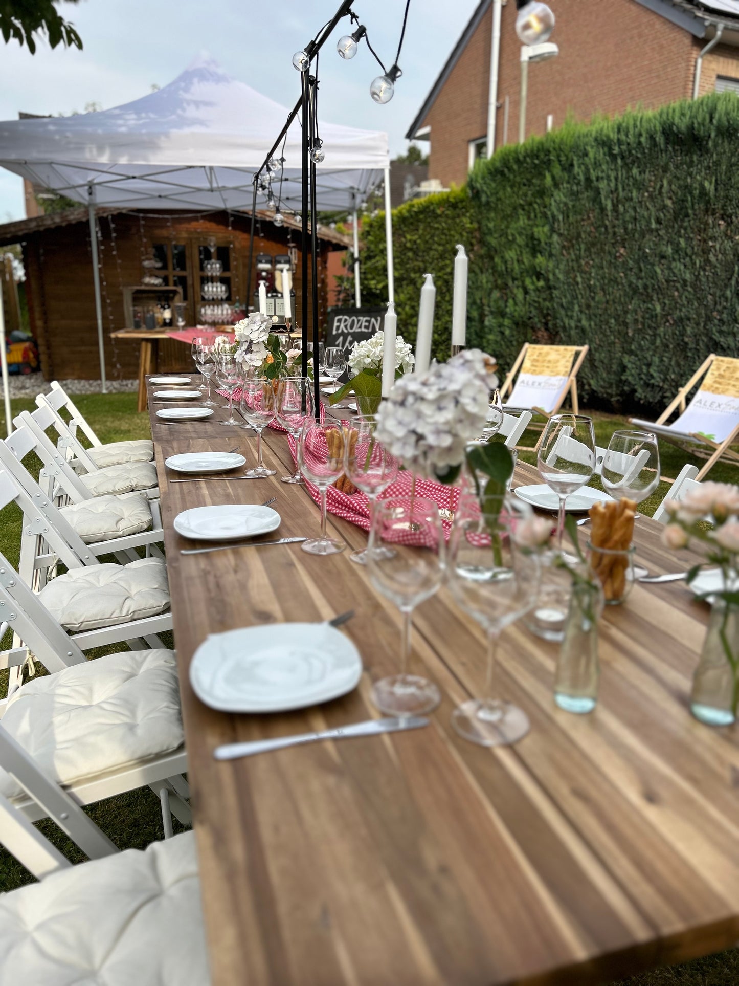 Esstisch Massivholz 180cm x 90xm (6/8 Personen) MIETEN Tisch Rustikal Hochzeit