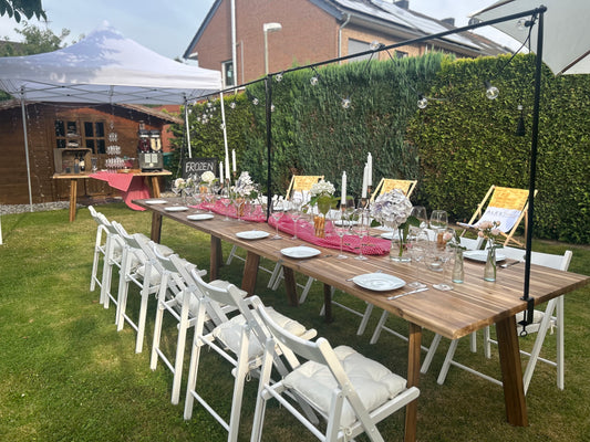 Bild von Esstisch Massivholz 180cm x 90xm (6/8 Personen) MIETEN Tisch Rustikal Hochzeit 