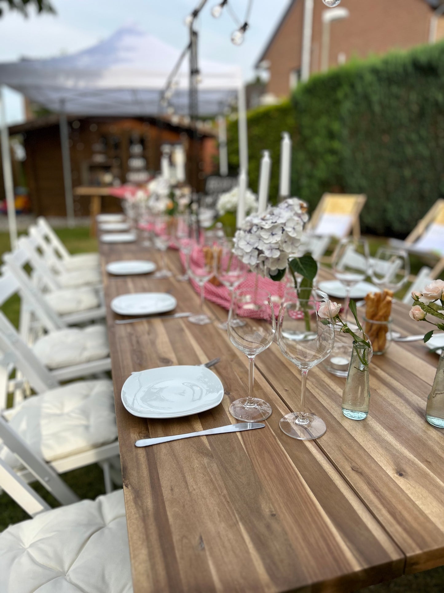 Esstisch Massivholz 180cm x 90xm (6/8 Personen) MIETEN Tisch Rustikal Hochzeit