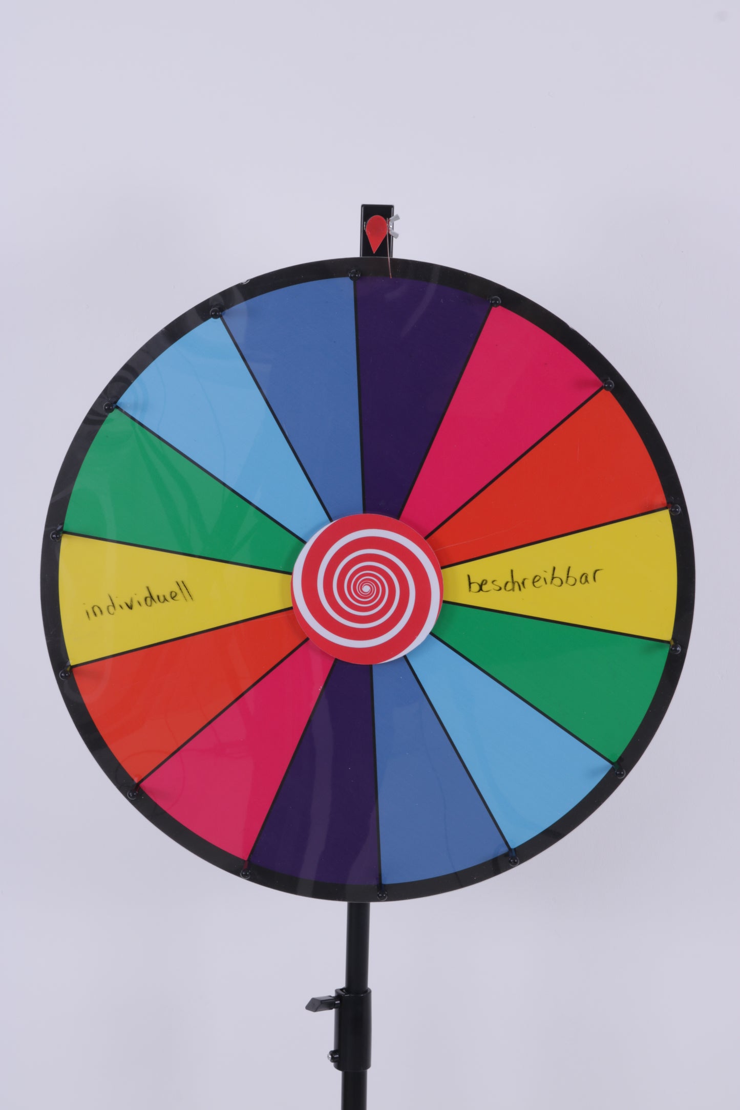 Professionelles Glücksrad beschreibbar aus Holz MIETEN Eröffnung