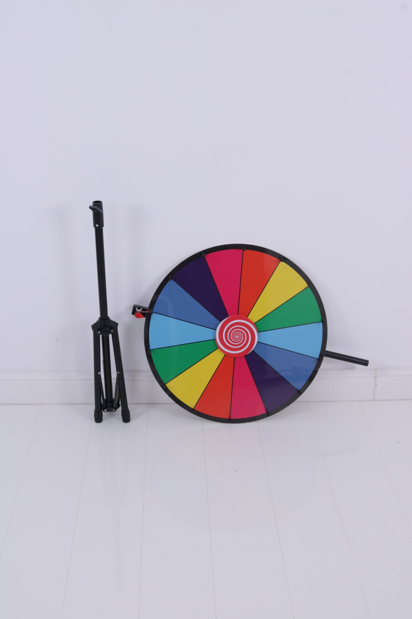 Professionelles Glücksrad beschreibbar aus Holz MIETEN Eröffnung