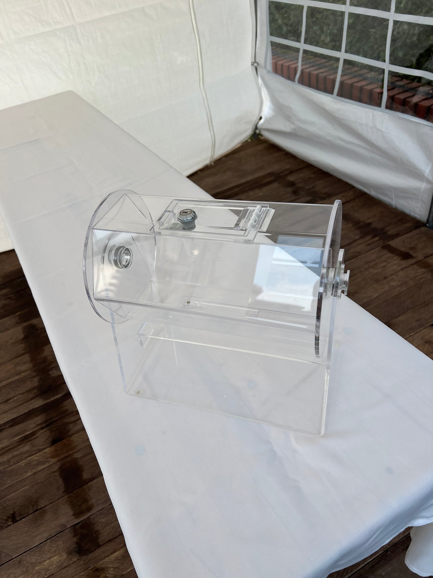 Transparente Lostrommel Tombola MIETEN Spiel Kinder Geburtstag