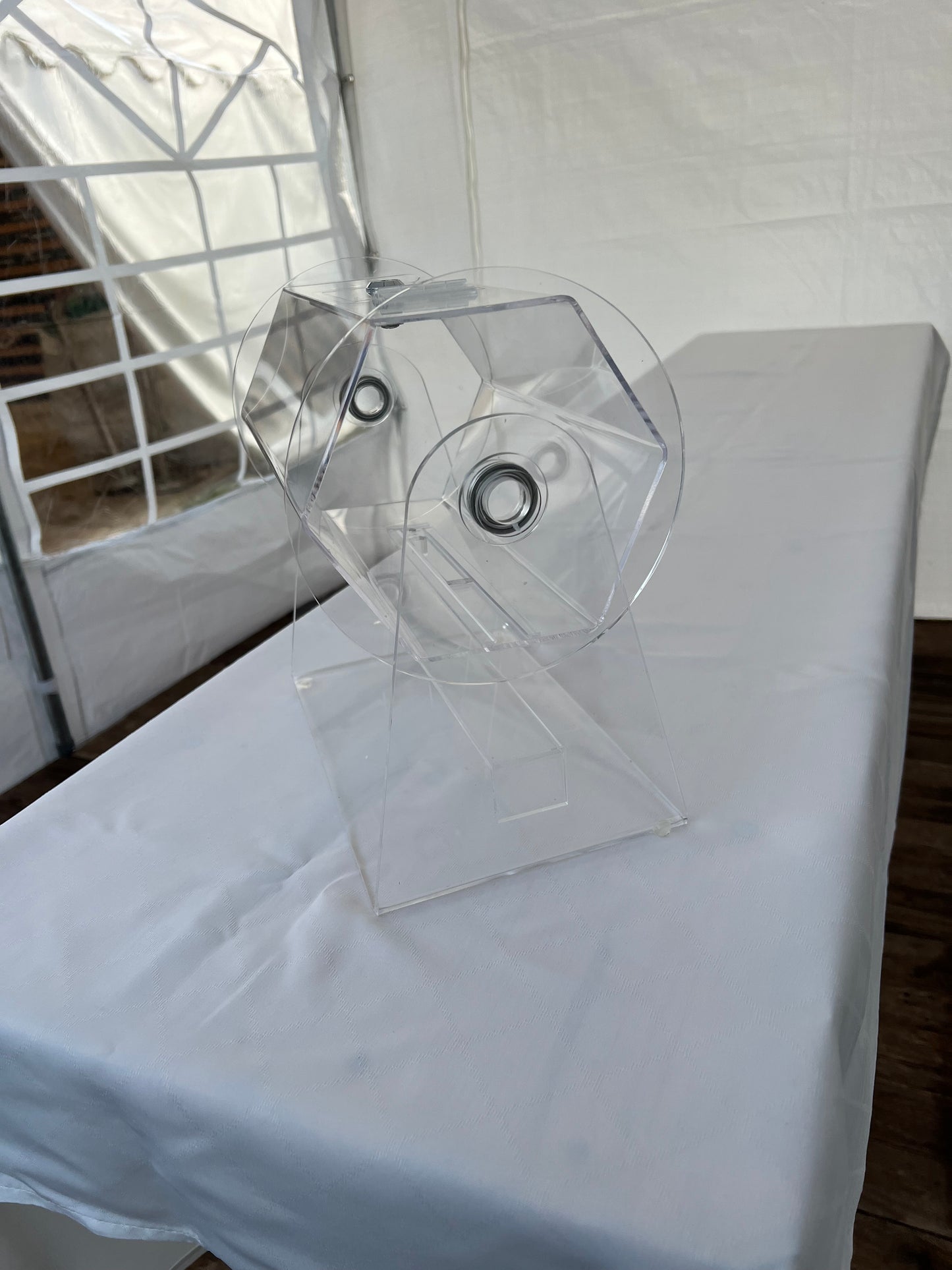 Transparente Lostrommel Tombola MIETEN Spiel Kinder Geburtstag