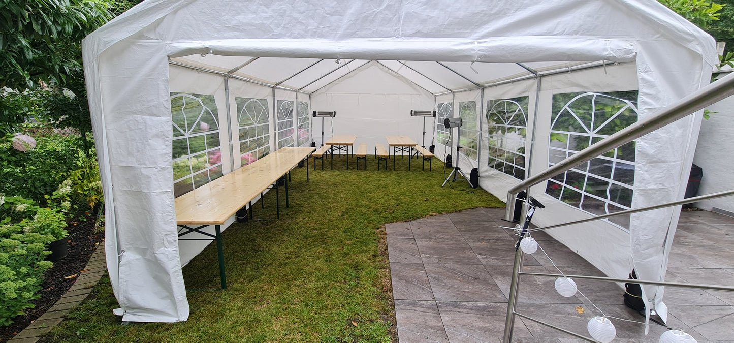 Professionelles Festzelt 4m x 8m MIETEN Partyzelt Pavillon Zelt Zeltbau