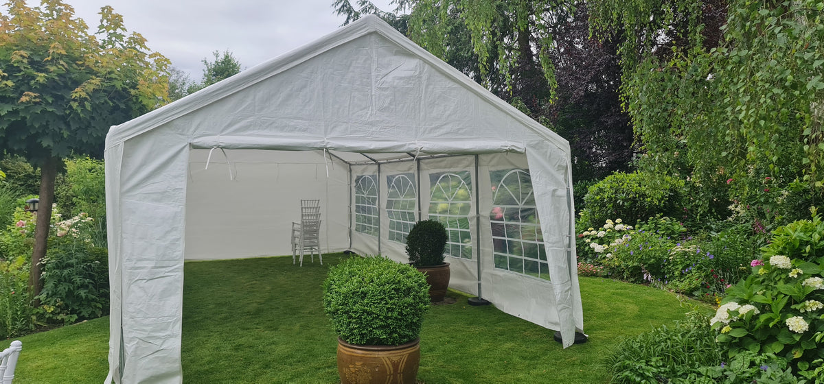 Festzelt 4m x 8m MIETEN Partyzelt Pavillon Zelt Zeltbau