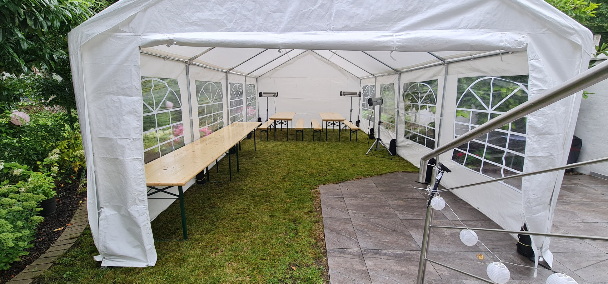 Professionelles Festzelt 4m x 8m MIETEN Partyzelt Pavillon Zelt Zeltba – Alex Events