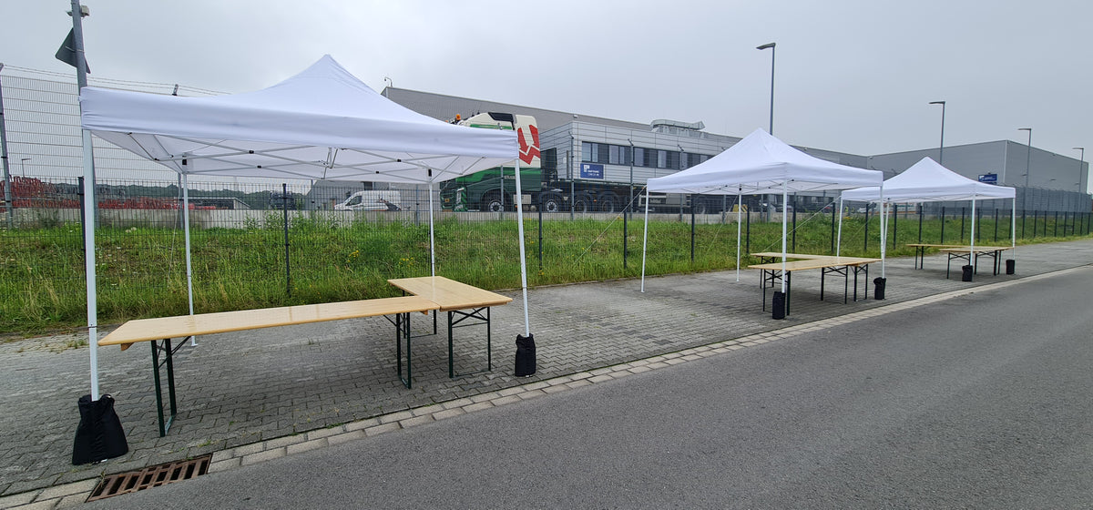 Faltpavillon 3m x 3m MIETEN Festzelt Partyzelt Pavillon Zelt