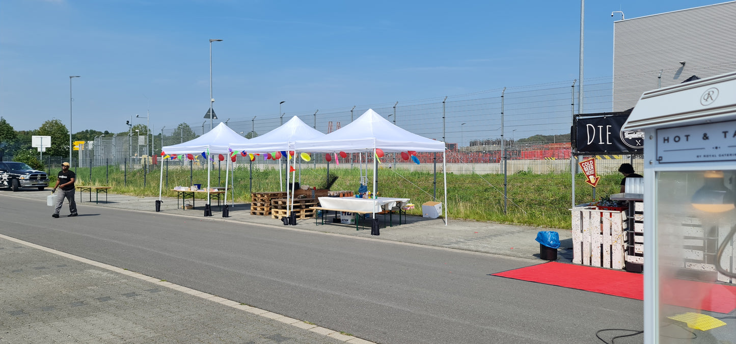 Professioneller Faltpavillon 3m x 3m MIETEN Festzelt Partyzelt Pavillon Zelt